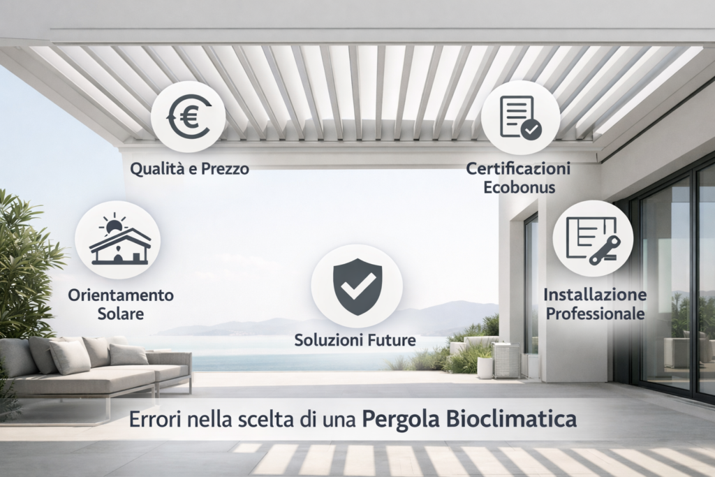 Errori da evitare nella scelta di una pergola bioclimatica