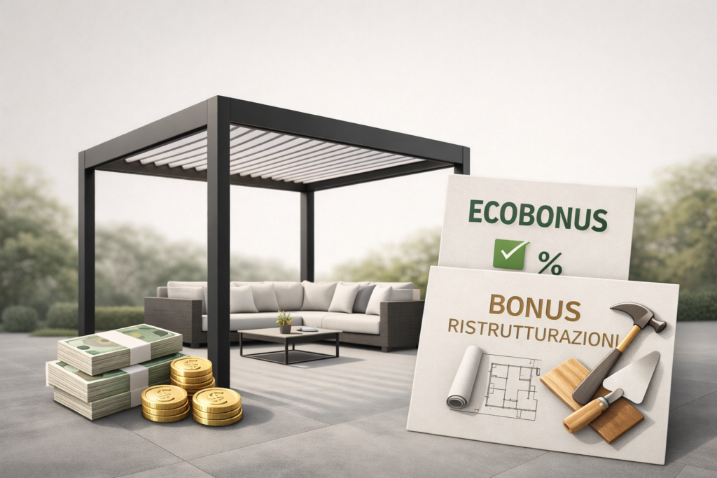 Ecobonus e Bonus Ristrutturazioni: tutto quello che c’è da sapere sulle pergole bioclimatiche
